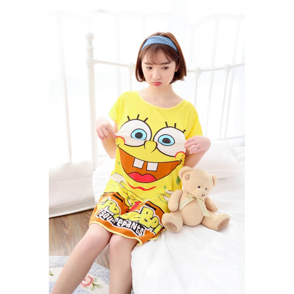 [SIÊU RẺ] Váy ngủ cute nhiều hình, chất thun mỏng mịn mặc cực mát | BigBuy360 - bigbuy360.vn
