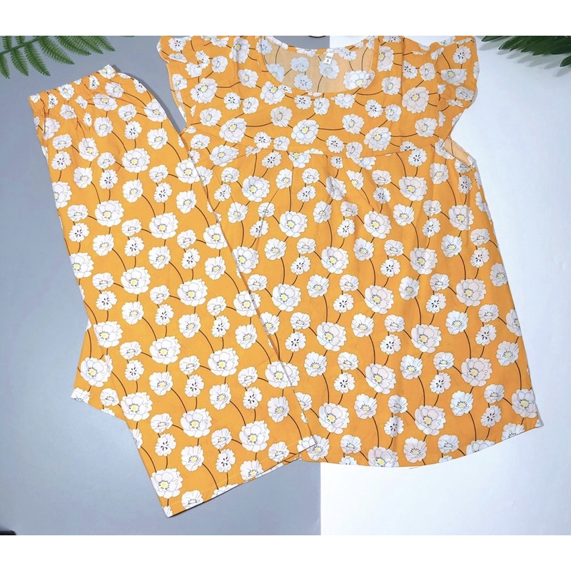 Đồ bộ tole lanh cho nữ tay ngắn quần lửng đủ size 45-65kg | BigBuy360 - bigbuy360.vn