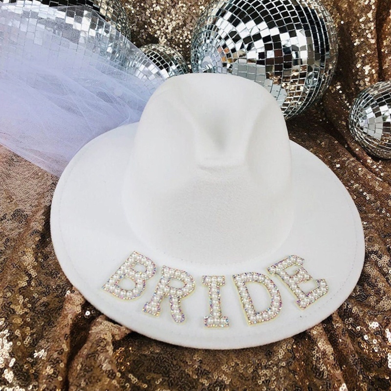 Mũ Hóa Trang Chữ MRS Lấp Lánh Thanh Lịch Làm Phụ Kiện Chụp Ảnh Cô Dâu Ngày Cưới