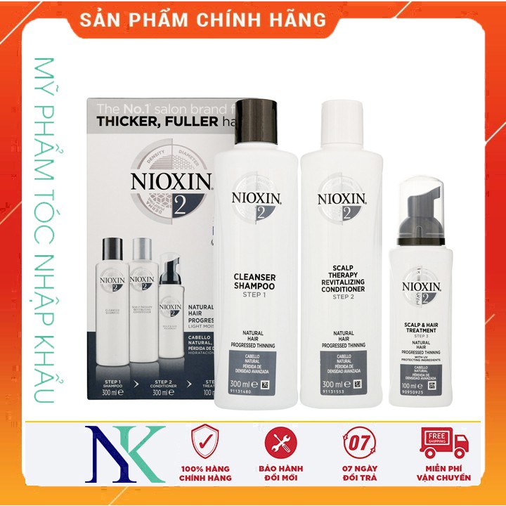 Bộ dầu gội xã và tinh dầu nioxin chống rụng tóc 300ml