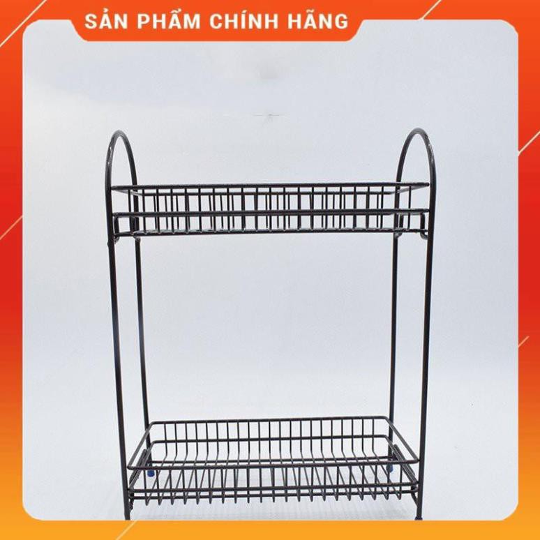 CHÍNH HÃNG -  Kệ inox 2 tầng bọc nhựa để đồ đa năng 2077,kệ 2 tầng để gia vị nhà bếp,để đồ phòng tắm