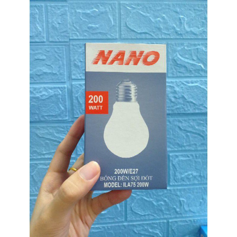 [CHÍNH HÃNG]Bóng đèn sợi đốt Nano 100W, 200W, bóng dây tóc (hàng có sẵn)