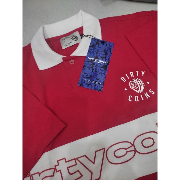 Áo Polo Dirty coins - Đỏ