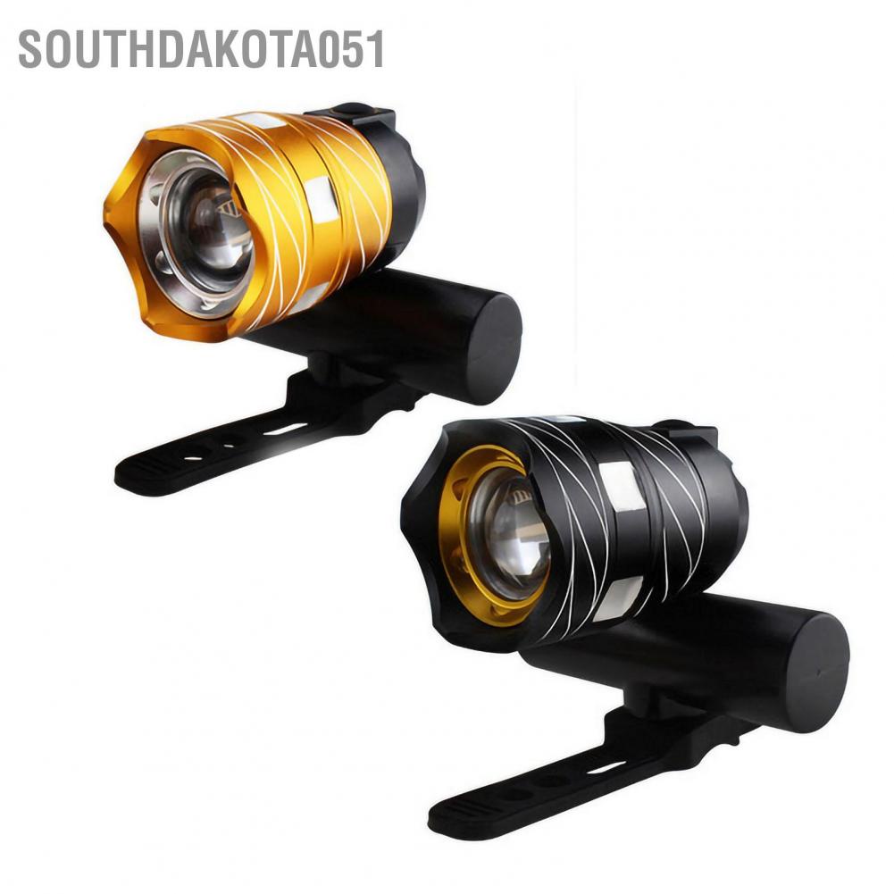 Hàng Sẵn Đèn pin với 3 chế độ có cáp sạc usb cho xe đạp Đèn pha xe đạp【Southdakota051】