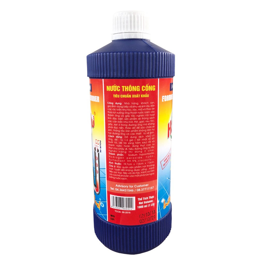 Nước thông tắc đường ống,cống Hando 1000ml Xuất khẩu