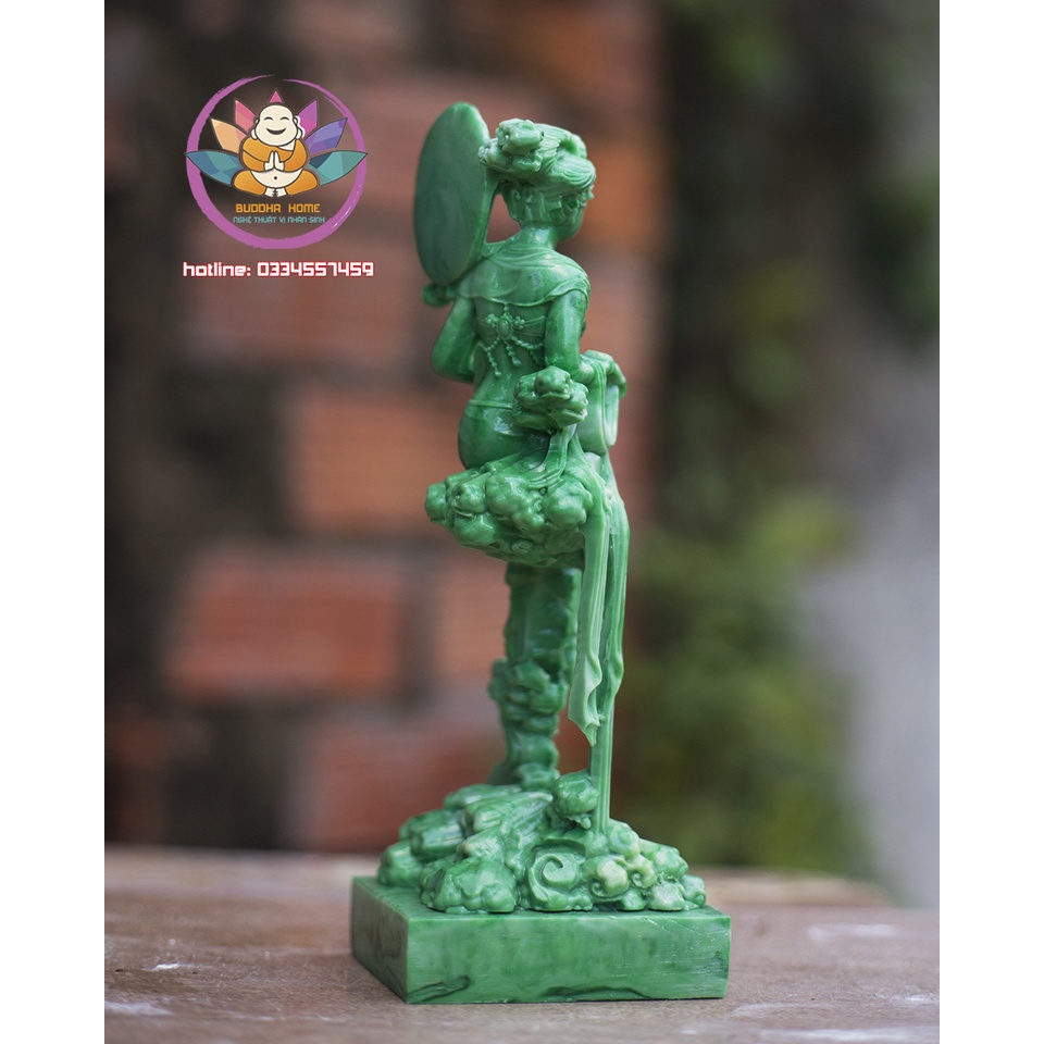 Tượng Hằng Nga Tiên Nữ đá xanh chi tiết sắc sảo trang trí nhà cửa