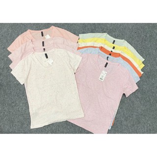 ÁO THUN CỔ TIM _ BASIC HM