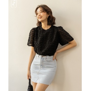Olv - chân váy light blue skirt jean