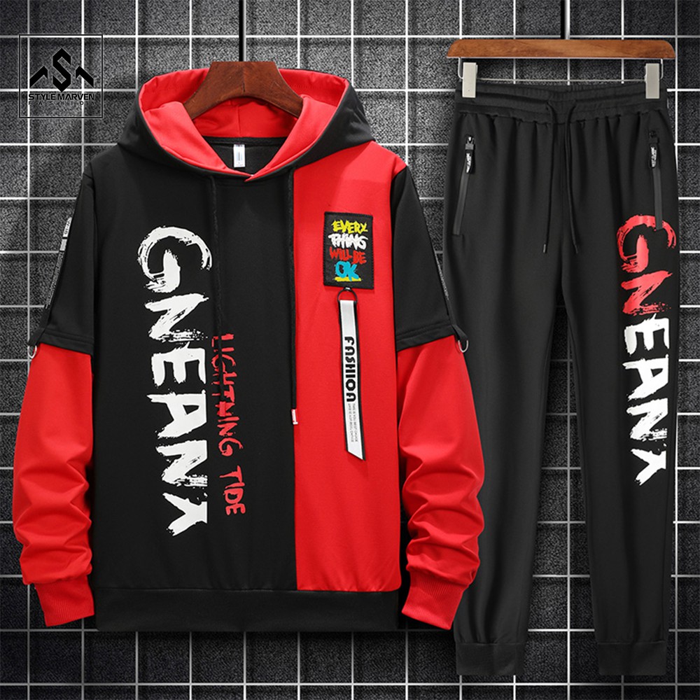 Bộ đồ nỉ thu đông cho nam STYLE MARVEN áo Hoodie GNEANX mix quần Jogger trẻ trung thời trang - SET NAM 9000077