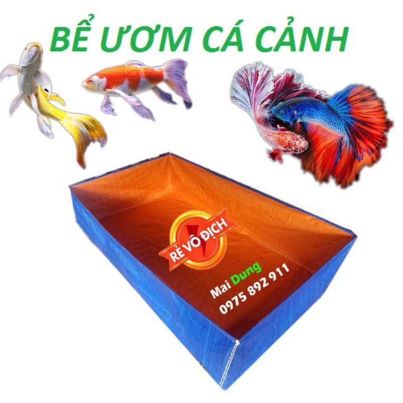  bể bạt ươm ốc ,ếch , cá 2x1x0,5 đến 5x1x1 đủ loại kích thước