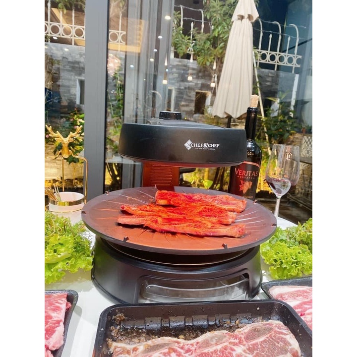 BẾP NƯỚNG CHEF&CHEF BBQ HÚT KHÓI TỰ ĐỘNG HÀN QUỐC TIỆN LỢI VÔ CÙNG.