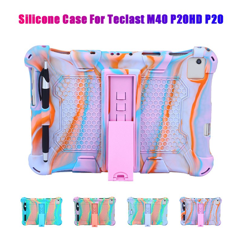 for Teclast M40 P20HD 10.1Inch Tablet Case with Pen (Colorful Pink)