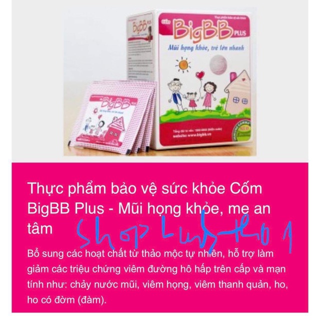 Cốm bigbb plus  (mũi họng khoẻ, trẻ lớn nhanh)