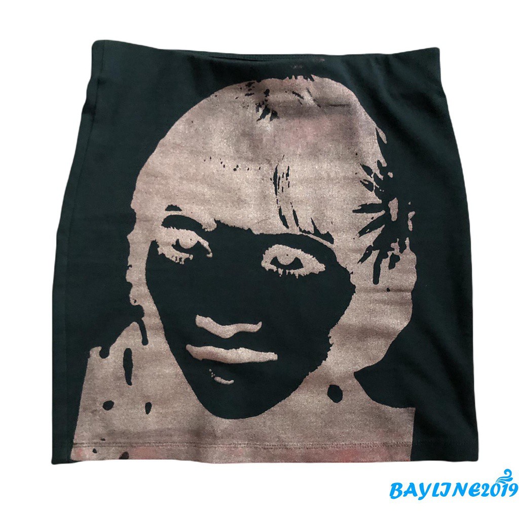 Chân Váy Ngắn Lưng Cao In Họa Tiết Thời Trang Cho Nữ