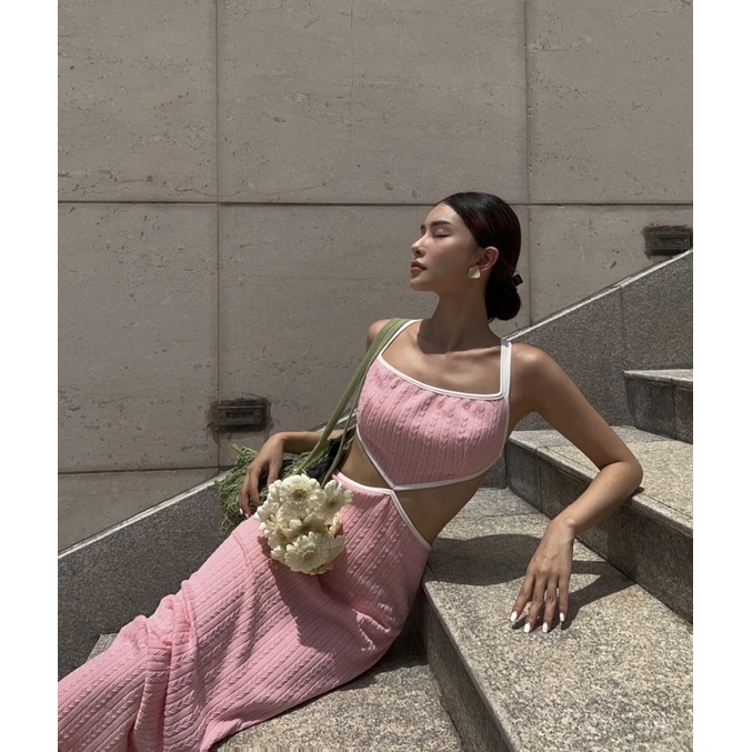 Beach Me Dress - Váy thun ôm body khoét eo hở lưng - Thiết Kế Bởi Coco.Official