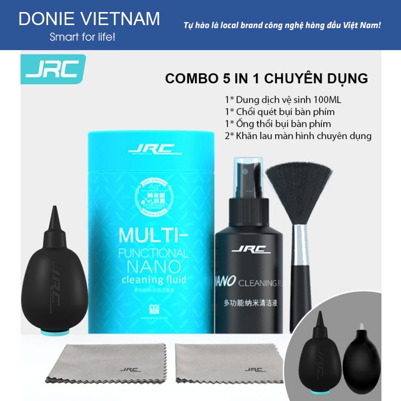 Bộ Vệ Sinh Laptop 5 in 1 JRC Làm Sạch Macbook, Ipad, Len Máy Ảnh Hàng Chính Hãng