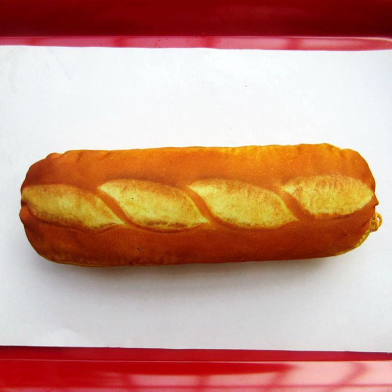 Túi Đựng Bút Hình Bánh Mì Pháp Hoạt Hình Sức Chứa Lớn