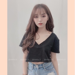 ( CLIP + ẢNH THẬT 100%) Áo Croptop Cổ V - ViVi Croptop