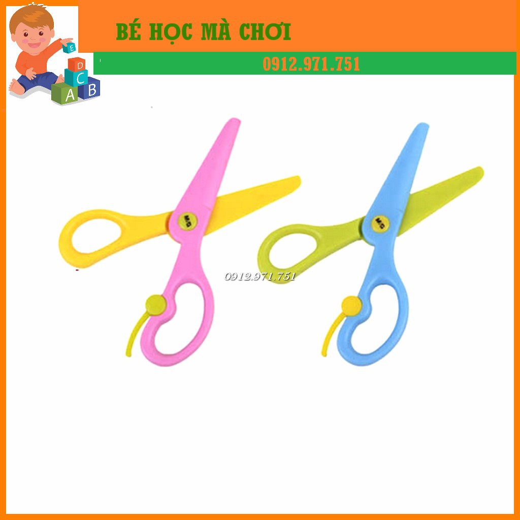 SET 2 Kéo tập cắt bọc nhựa AN TOÀN cho bé - không lo đứt tay | Đồ chơi an toàn