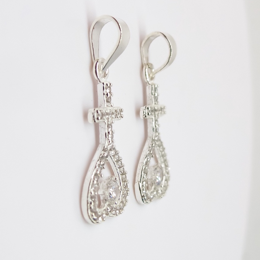 Mặt dây chuyền thiên tâm, dấu thiên tâm trái tim đính pha lê lung linh chất liệu bạc 925 cao cấp T&T Jewelry - MT4