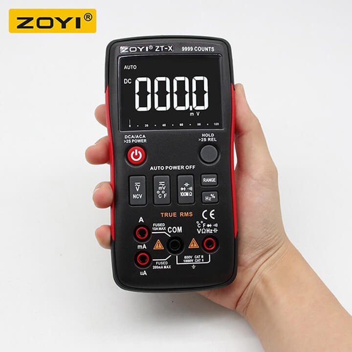 Đồng hồ vạn năng Zoyi ZT-X đo điện đo dòng, điện áp AC/DC, tụ điện, trở và tần số, đo thông mạch, đo nhiệt độ có đèn LED