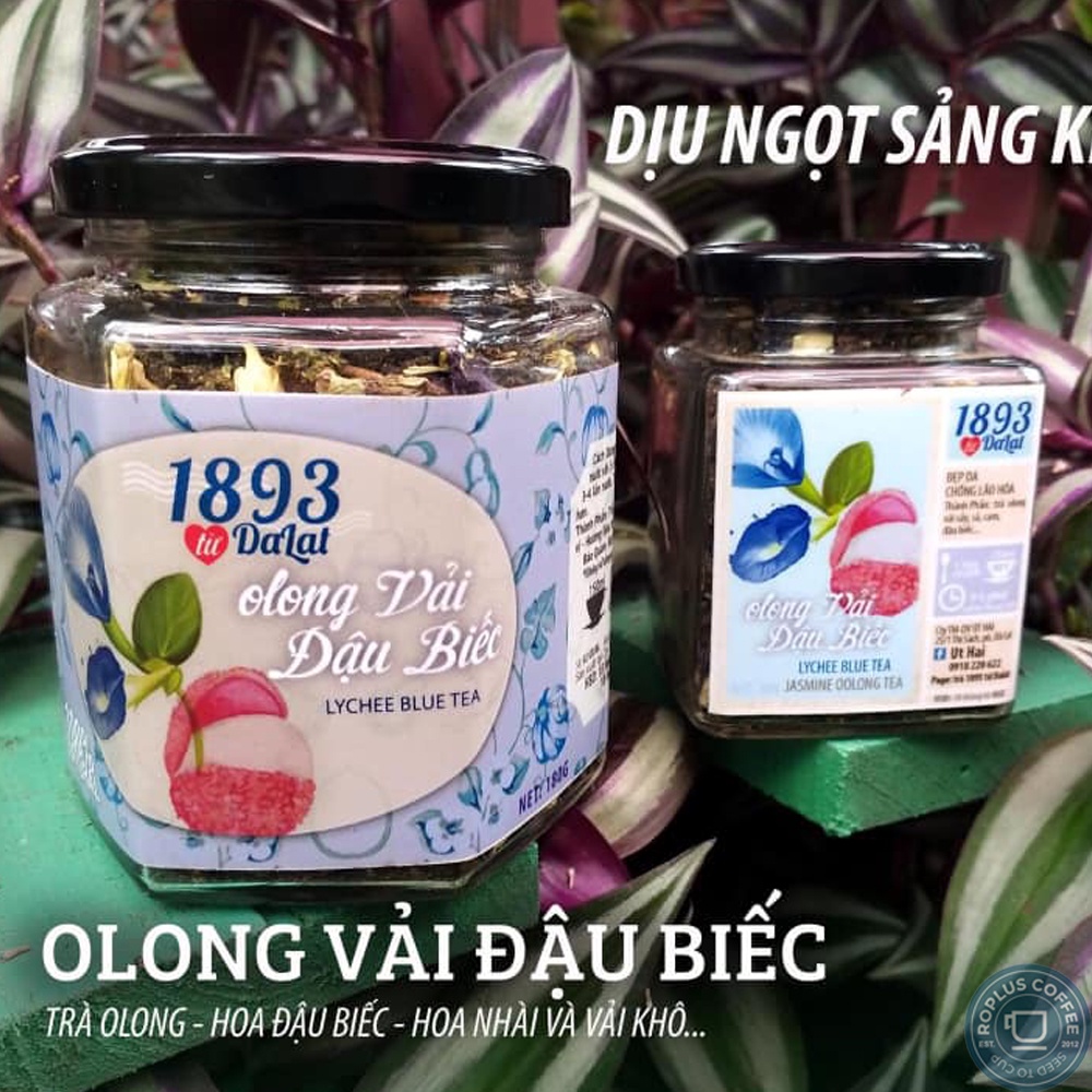 Trà Olong Vải Đậu Biếc sấy khô Đà Lạt 1893 cao cấp, thanh lọc, tốt cho sức khỏe