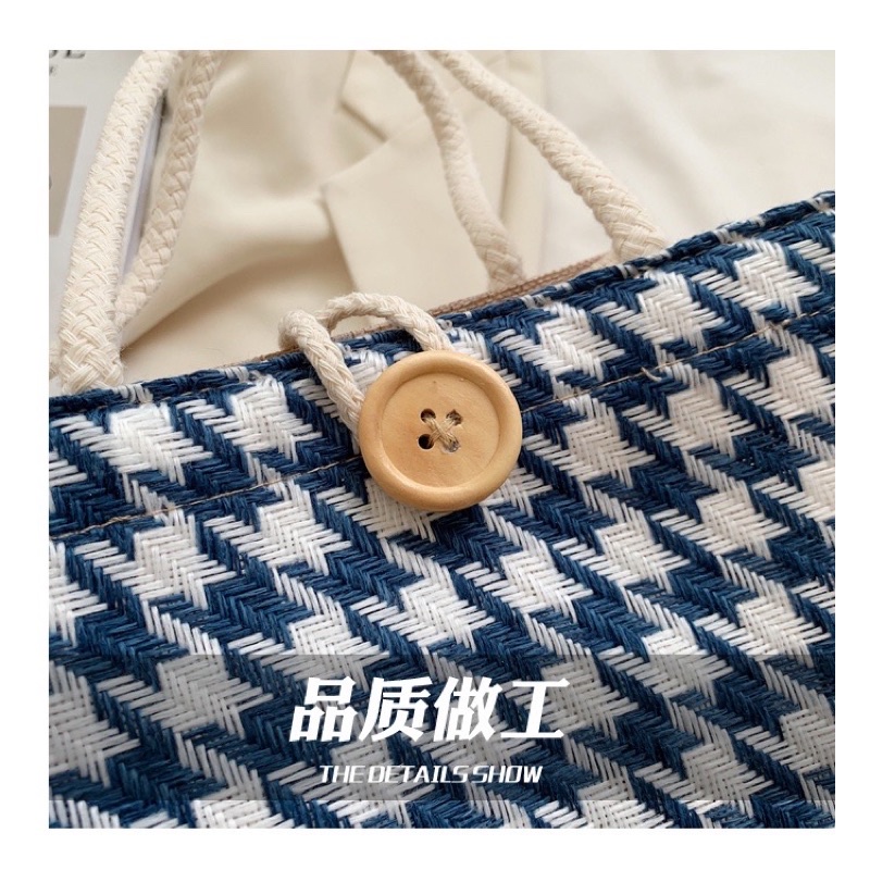 Túi Cói Tote Mini Nhiều Hình Phong Cách Vintage Tiện Dụng Siêu Đẹp