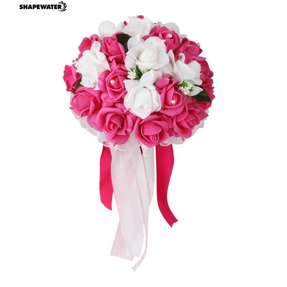 Búp hoa hồng ngọc trai nhân tạo trang trí tiệc cưới