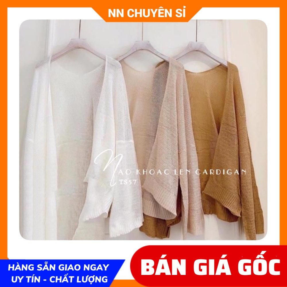 HÀNG ĐẸP ⚡ ÁO KHOÁC LEN MỎNG ⚡ ÁO KHOÁC CARDIGAN ⚡ ÁO KHOÁC LEN DỆT KIM TS57