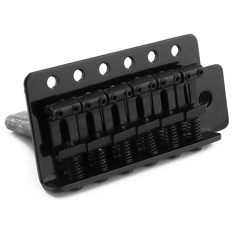 6 String Electric Guitar Tremolo Bridge with Whammy Bar for Fender Strat Squier Style Guitar Black