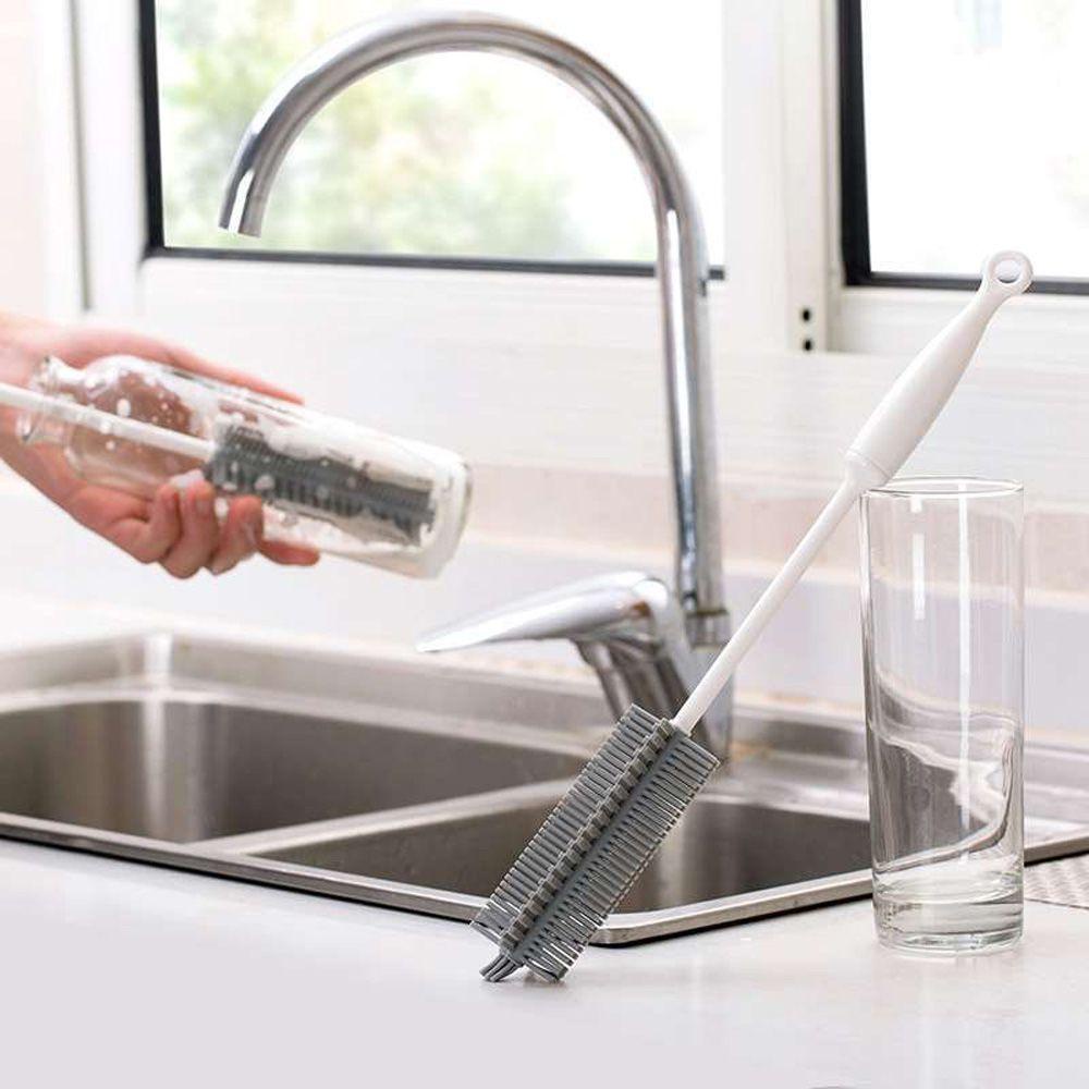 Cọ Rửa Ly Lọ Bằng Silicone Tay Cầm Dài Chất Lượng Cao