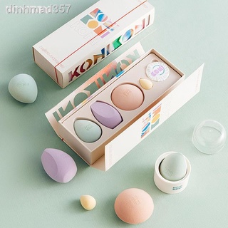 ☽KoniKoni Beauty Egg Set Makeup Gourd Sponge Puff No Powder Dụng cụ trang điểm khô và ướt
