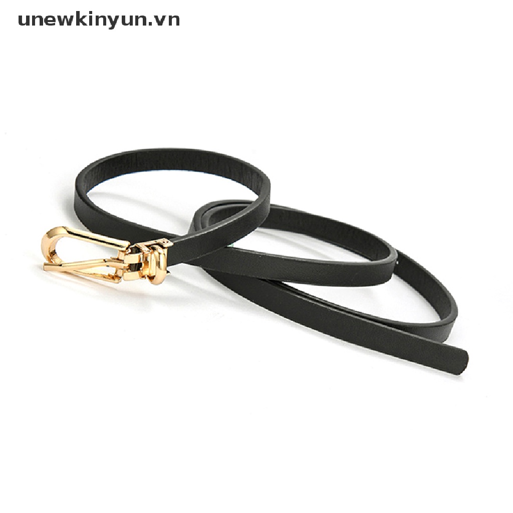 Thắt lưng da bản nhỏ màu kẹo ngọt xinh xắn cho nữ