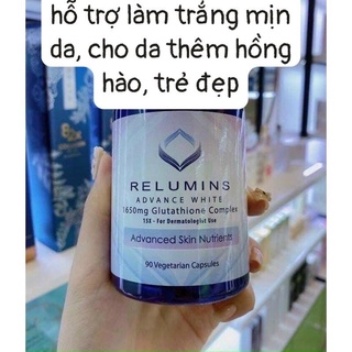 ViênUốngTrắngDa Relumins Advance White 1650mg 90v( cao cấp)