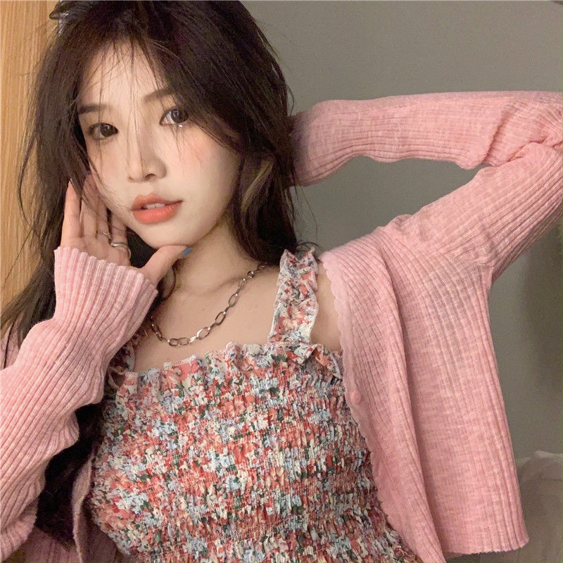 Áo 2dây dáng ôm body họa tiết hoa nhí trẻ trung, Áo hai dây bản to dáng croptop ulzzang Hàn Quốc | BigBuy360 - bigbuy360.vn