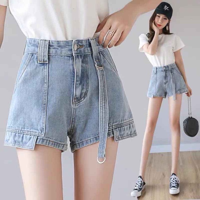 Quần short jean rách QC