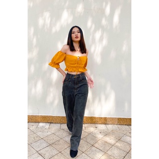ÁO CROPTOP CỘT NƠ CỔ