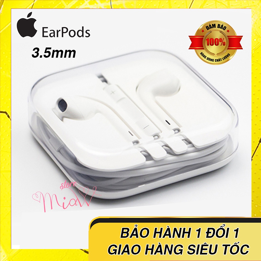 Tai nghe phone có dây earpod zin cho iphone, android nghe nhạc gọi điện êm tai âm thanh chất lượng cao giá rẻ chính hãng