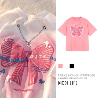 Áo Thun Tay Lửng In Hình Joker Phối Dây Nơ Cá Tính Cho Cặp Đôi