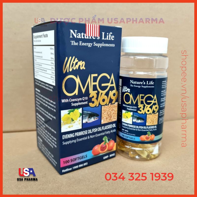Viên dầu cá Omega 369 USA bổ não, sáng mắt, khỏe tim mạch - 100 viên