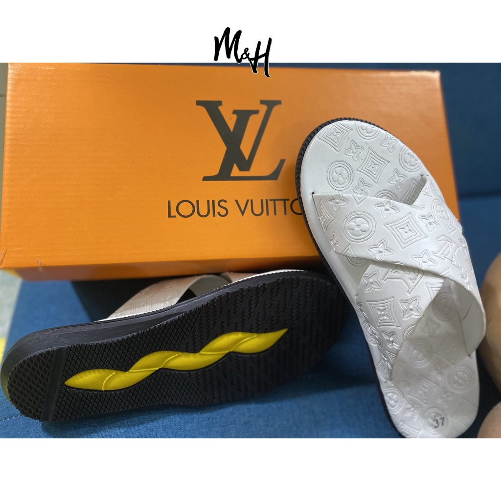 Dép Quai Chéo L.V Nam, Nữ, Unisex Thiết Kế Thời Trang Cao Cấp,Siêu Êm & Siêu Chất Lượng