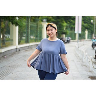 Áo babydoll MISIA trơn màu bigsize chất RAYON