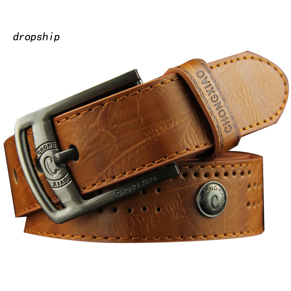 Thắt lưng da phong cách punk thích hợp với quần jean cho nam