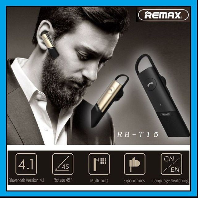 Tai Nghe Bluetooth REMAX RB-T15 - Hàng Chính Hãng - Chất Âm Ấm- Sang Trong - Cách Âm Tốt- Bảo Hành Toàn Quốc