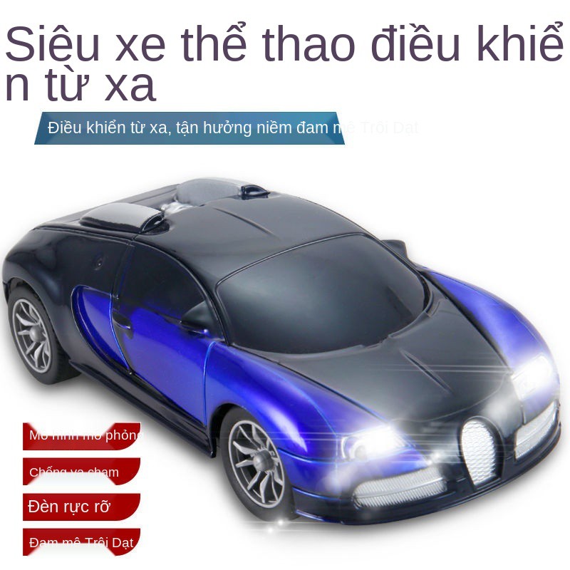 ô tô điều khiển từ xa có đèn sạc không dây đua mini nhỏ 3 tuổi 4 điện đồ chơi trẻ em cậu bé