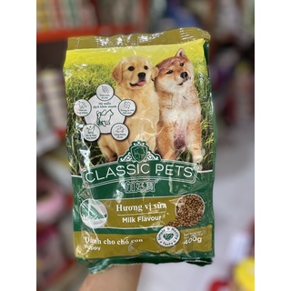 Thức ăn hạt classic pets cho chó con vị sữa 400g