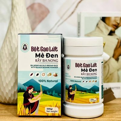 Bột Gạo Lứt Mè Đen Thực Dưỡng Giảm Cân Lợi Sữa Ăn Liền Cô gái Bh Nông 500gr