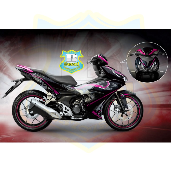 ( Quí khách vui lòng mang ra tiệm cho thợ dán ) Tem winner X 5002 hồng đen