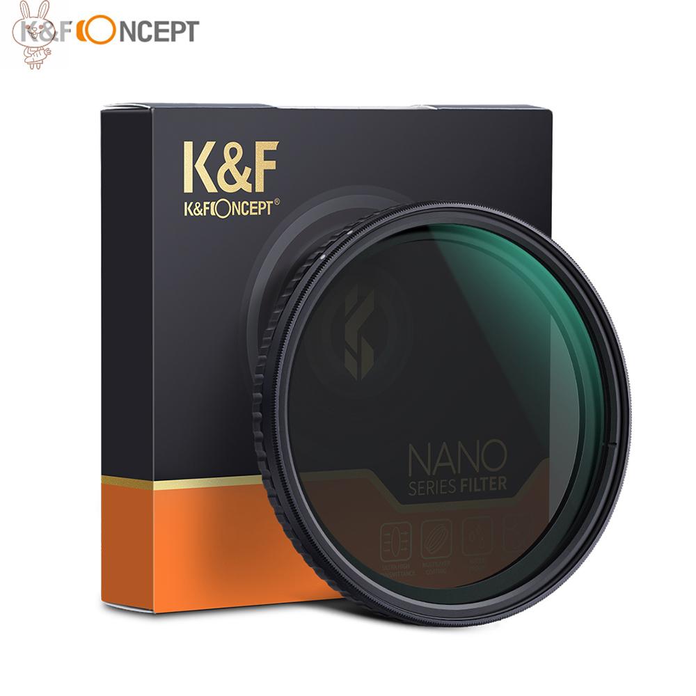 Only♥K&F CONCEPT 58mm Ultra-thin Adjustable Variable Neutral Density ND Filter Fader ND2-ND32 for Camera Lens for Cameras