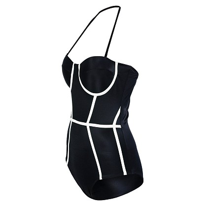 Đồ Bơi Cúp Ngực Màu Đen Viền Trắng | BigBuy360 - bigbuy360.vn